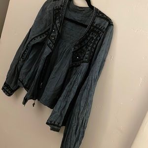 Flowy tie up free people top